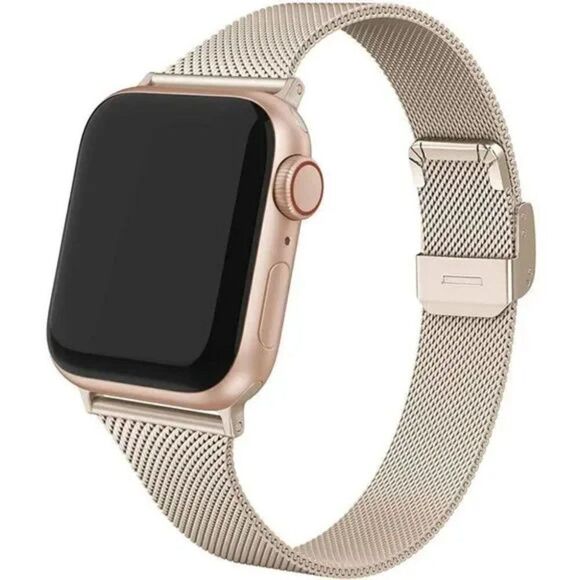Rose Gold Mesh Band Women's Smartwatch - Picture 4 of 9